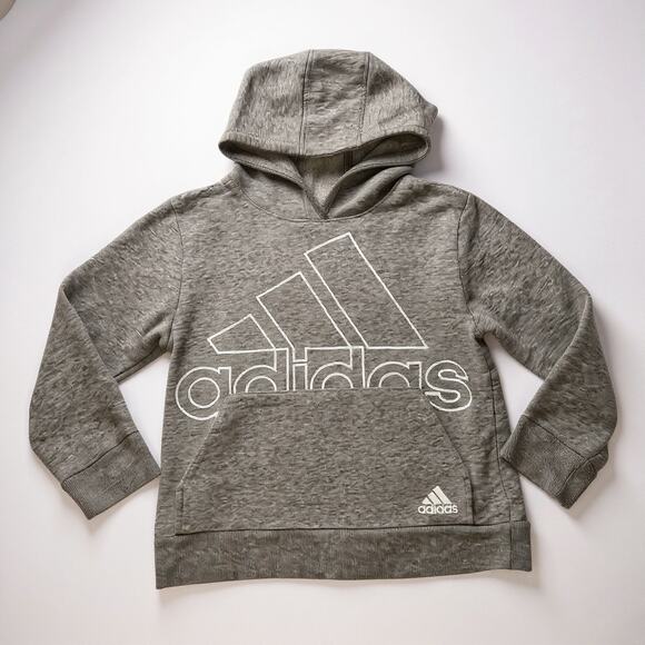 Adidas Boys Graphic Casual Hoodie Gray 6/7 - Picture 1 of 6
